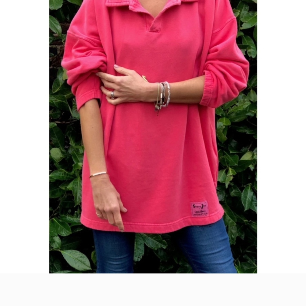 Bright Pink Pullover Sweatshirt